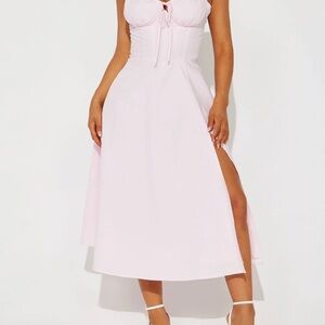 Elegant Pink Midi Dress
